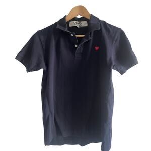 PLAY COMME des GARCONS navy polo size small